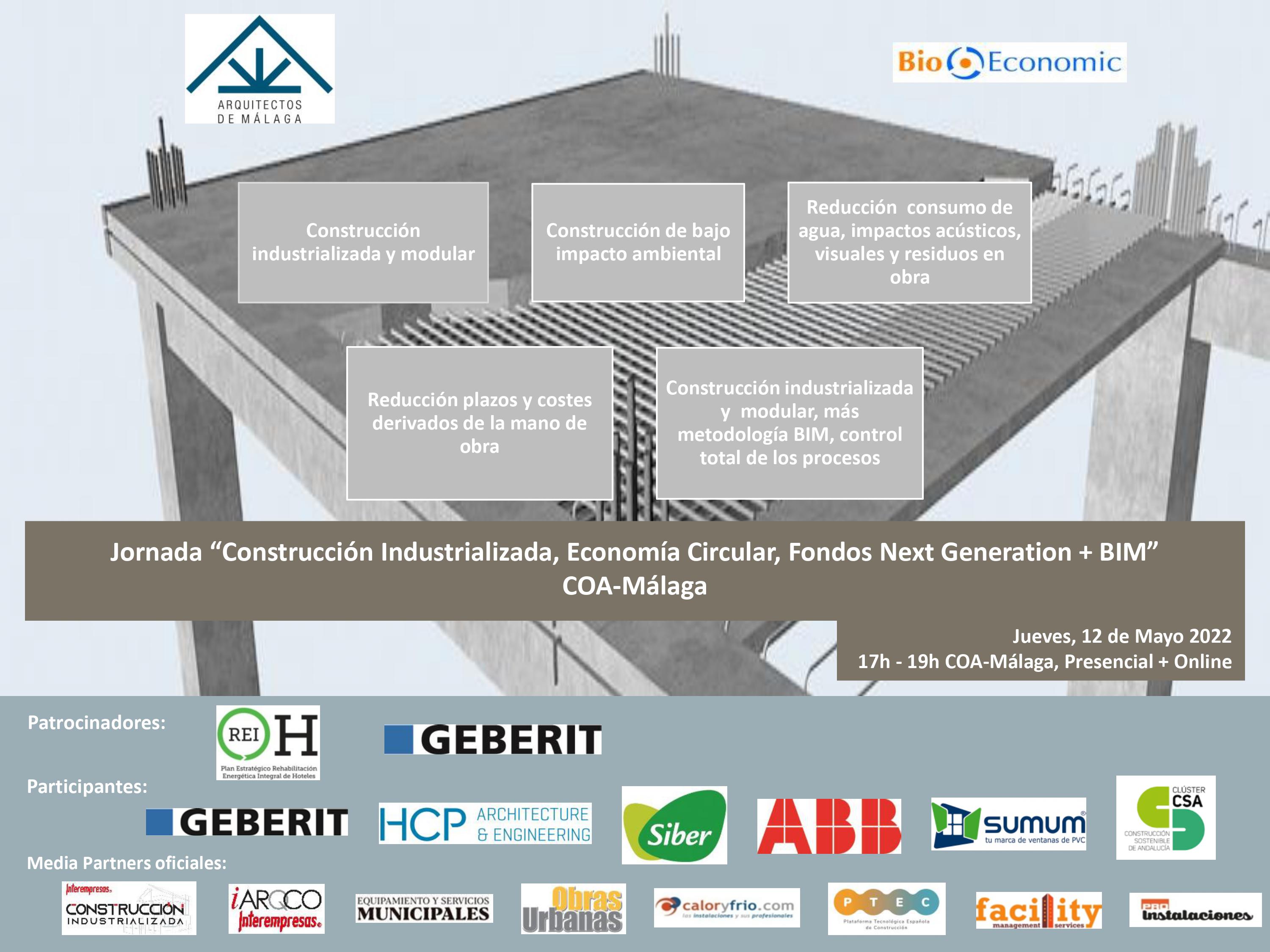Jornada híbrida COA-Málaga “Construcción Industrializada, Fondos NGEU + BIM”
